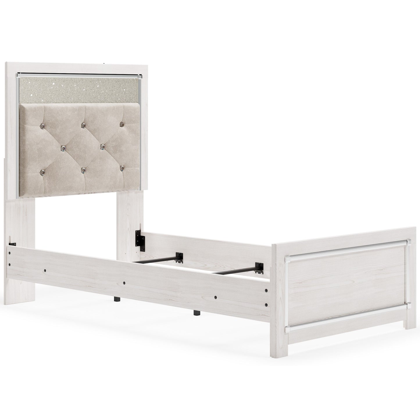 Twin Upholstered Panel Bed