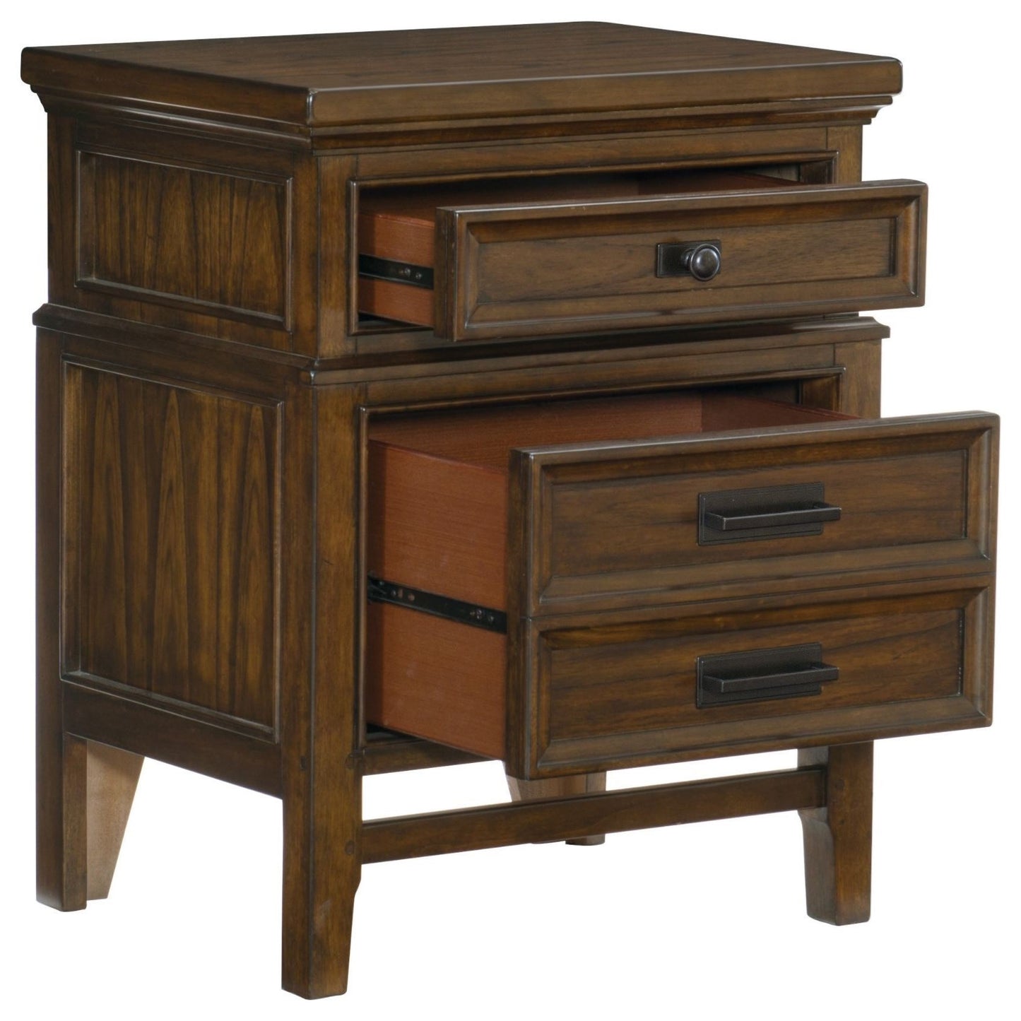 Transitional 2-Drawer Nightstand