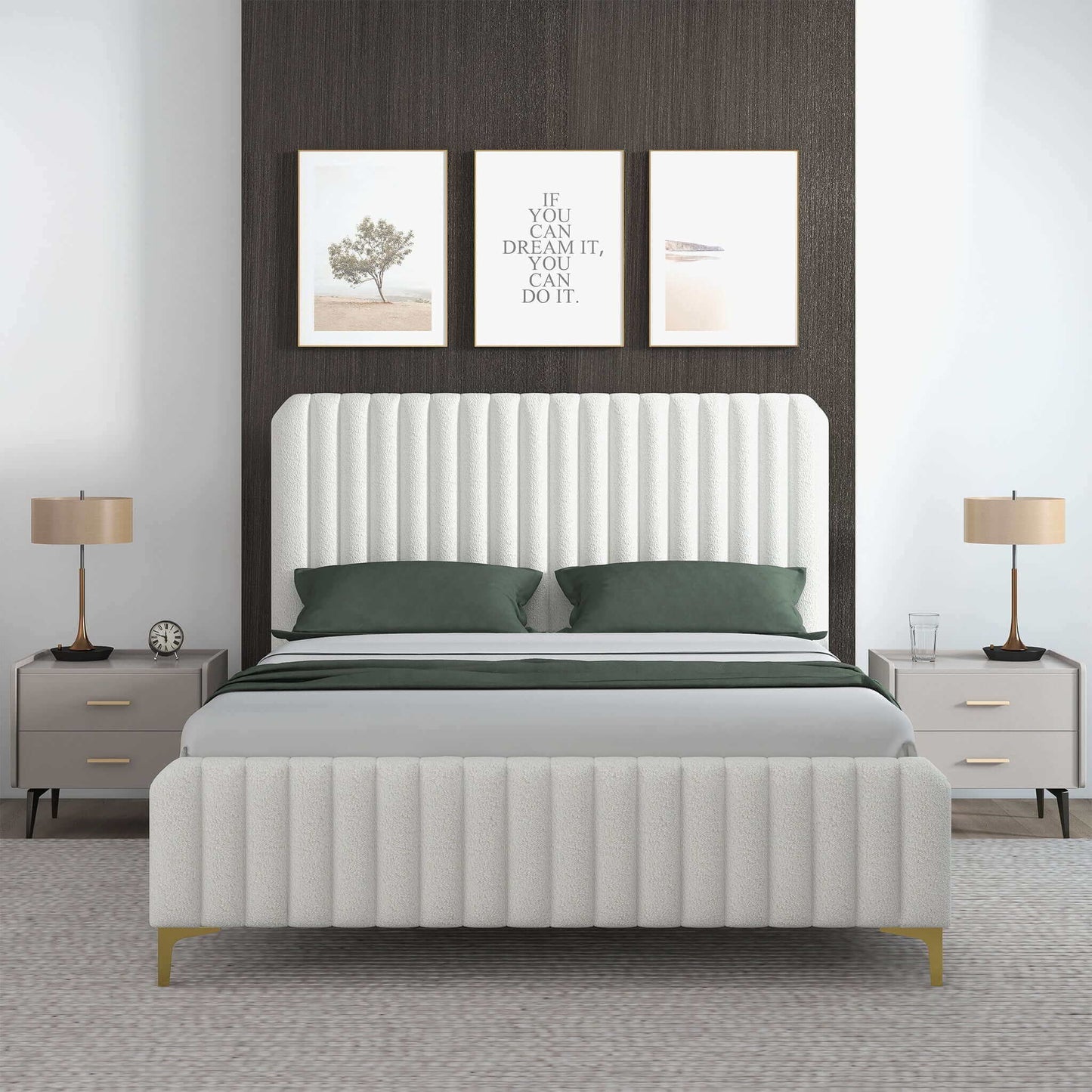 Valery - Upholstered Platform Bed