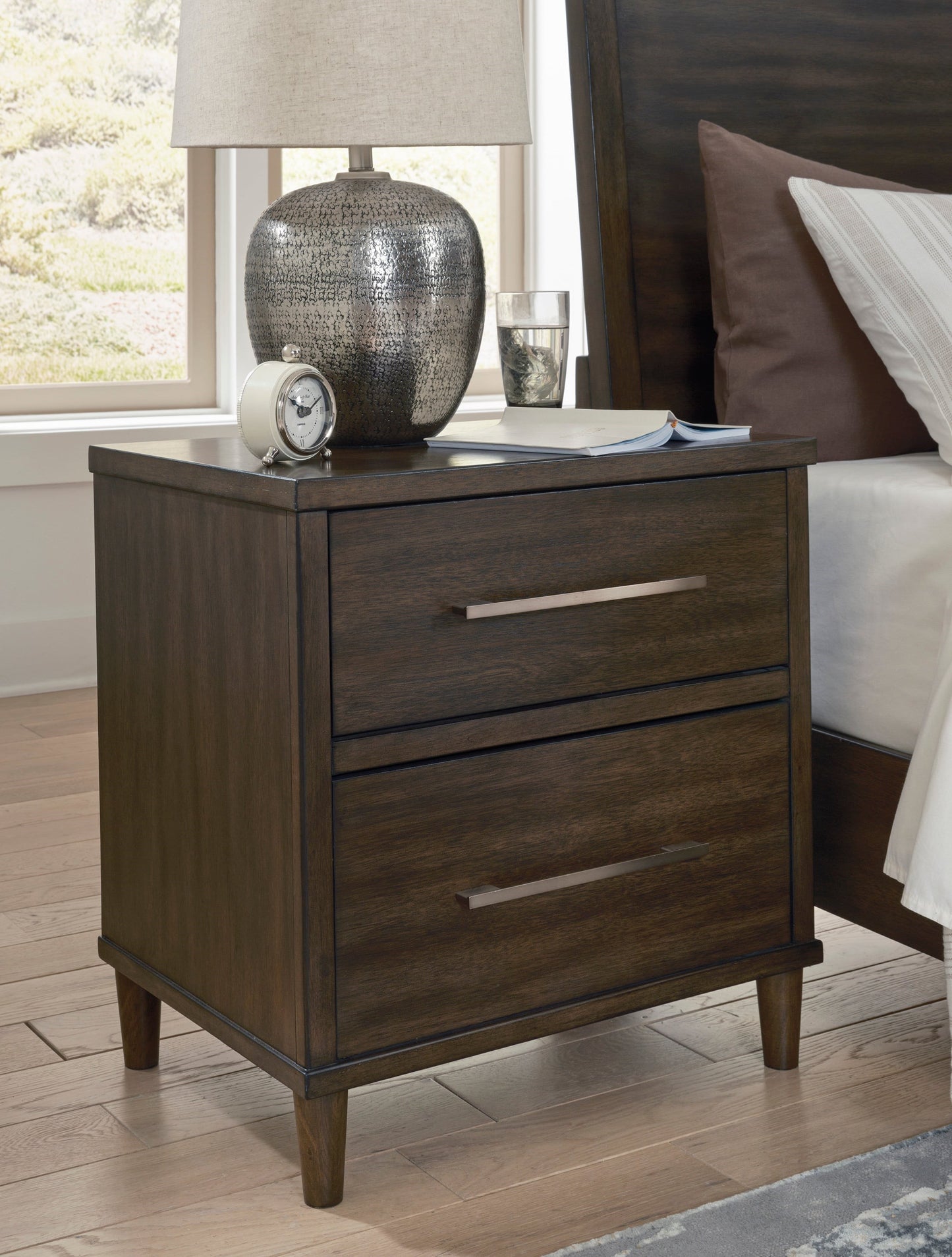 Contemporary 2-Drawer Nightstand