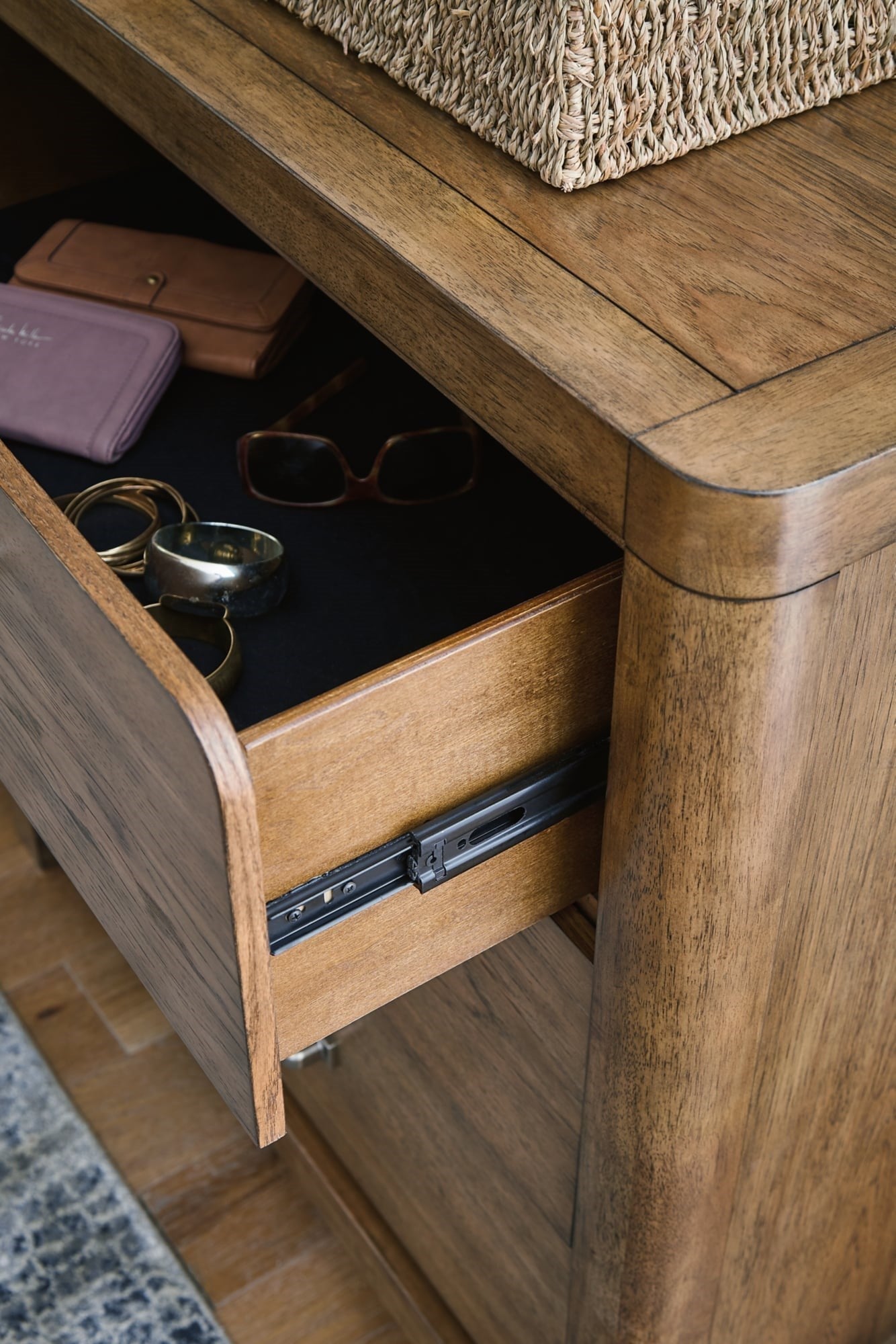 Casual 2-Drawer Nightstand with USB Ports