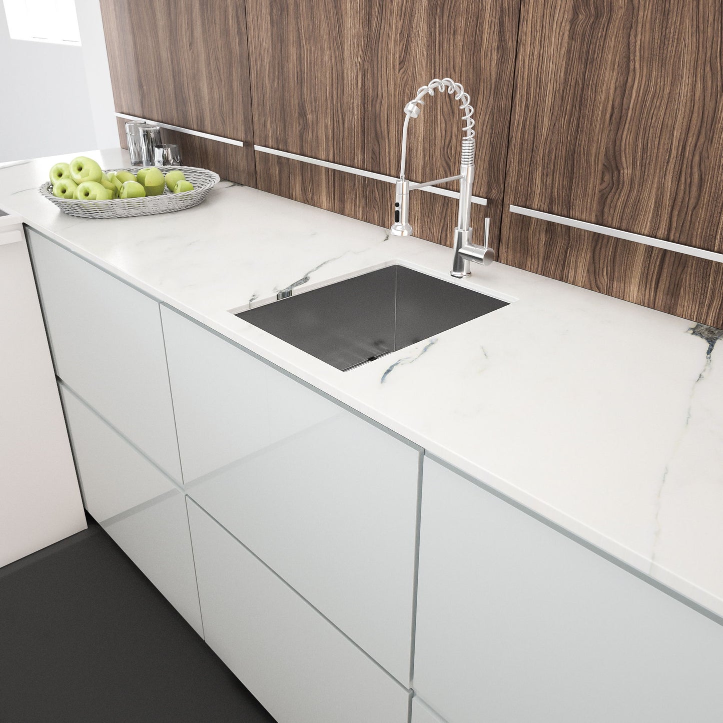 Modern Style Undermount Sink With Stainless Steel, Deep Single Bowl