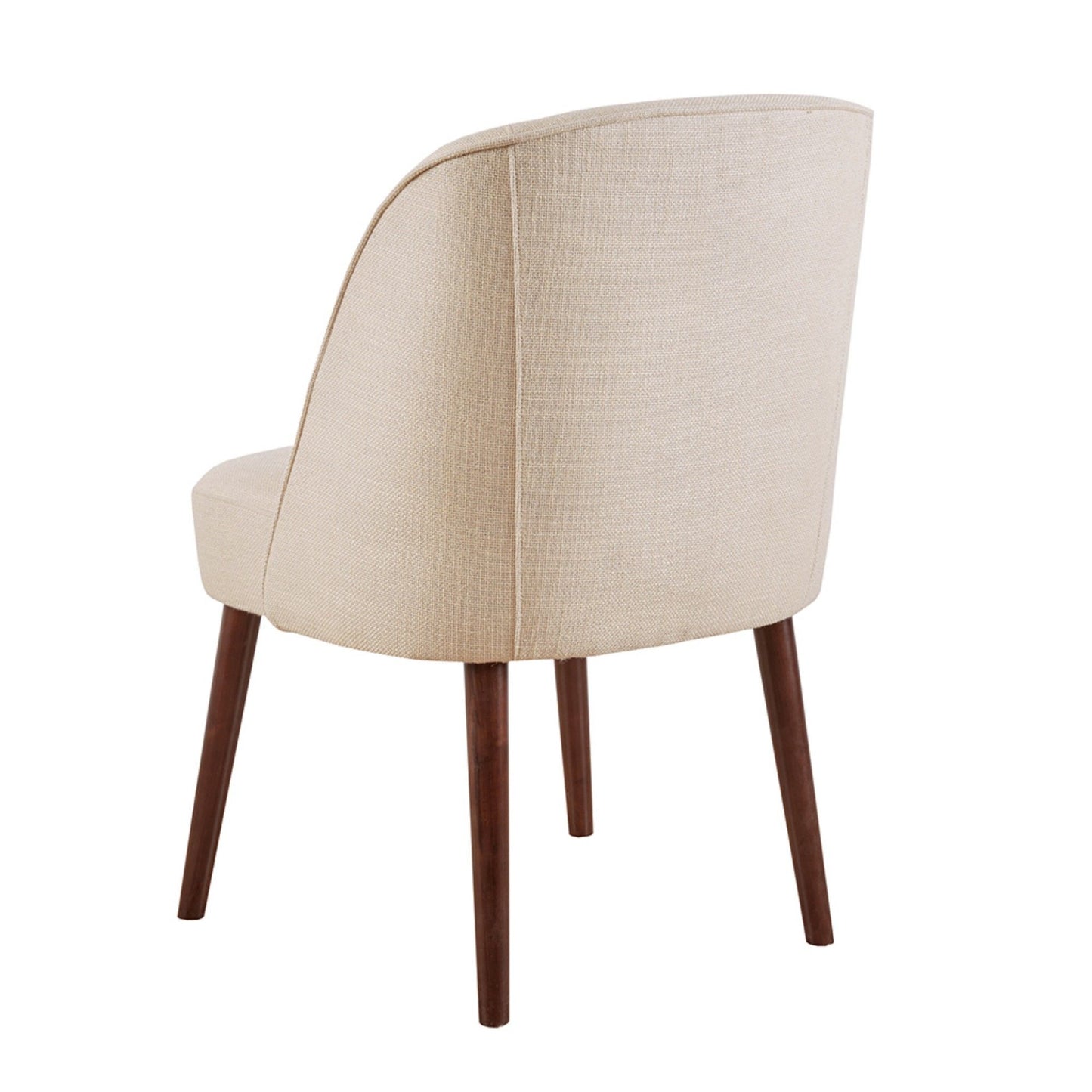 Rounded Back Dining Chair With Wraparound Design - Natural