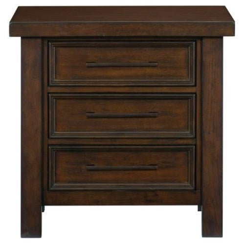 Transitional 3-Drawer Nightstand