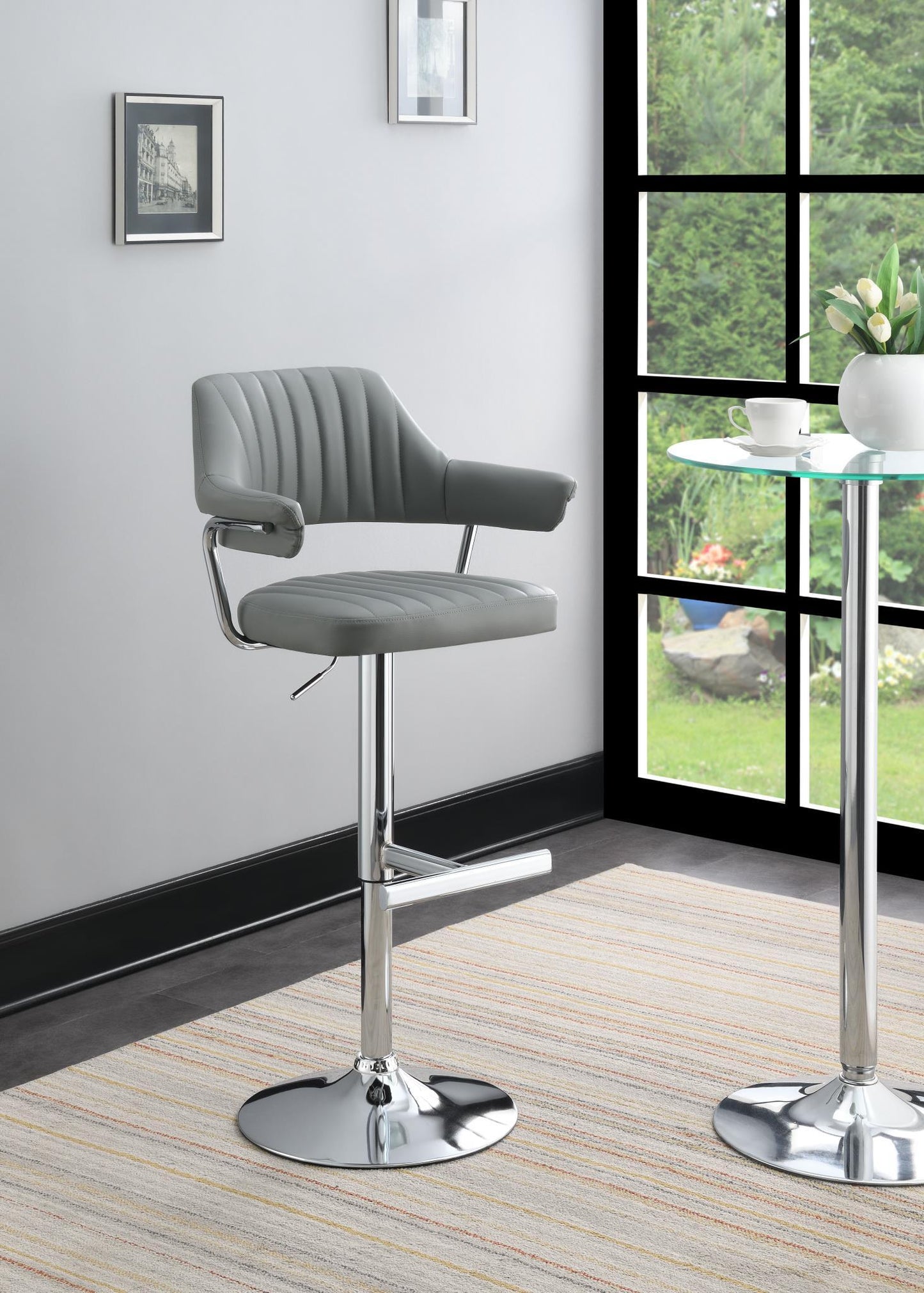 ST125 - Faux Leather Bar Stool (Set of 2)