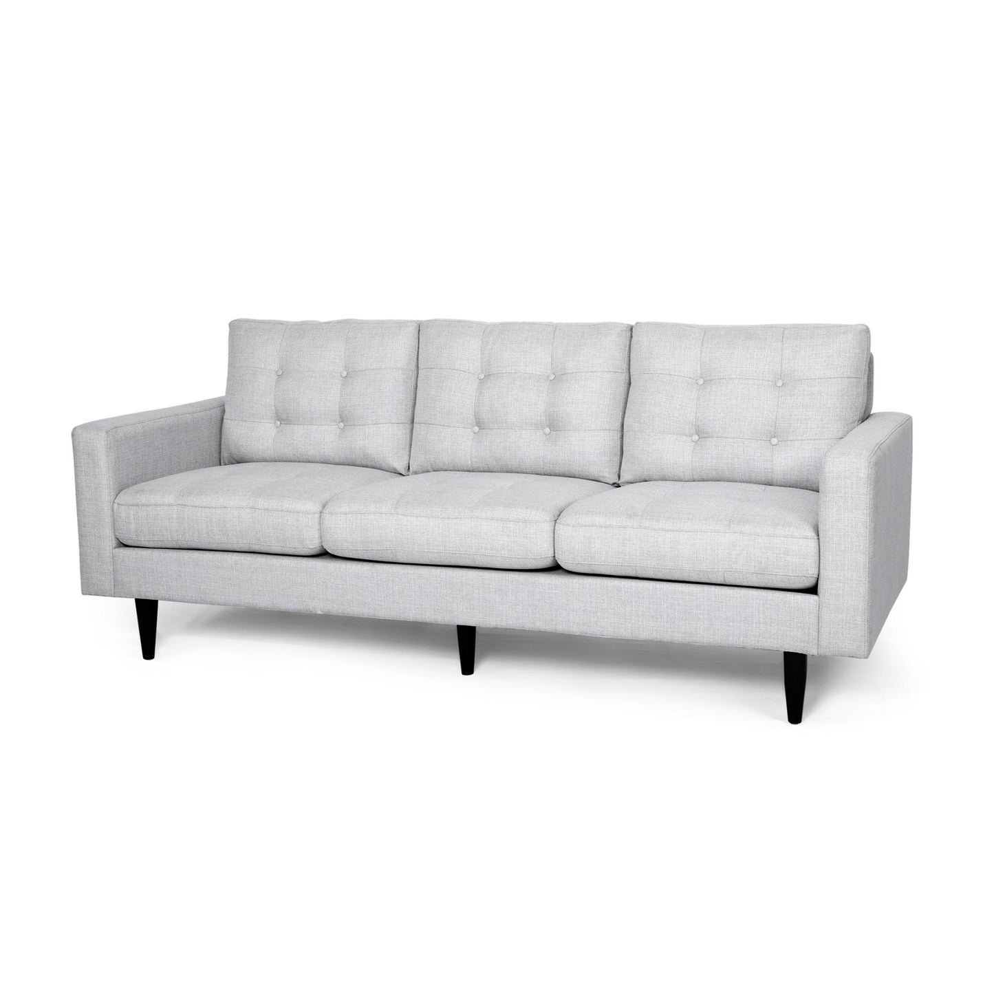Jenny - Contemporary Tufted Fabric 3 Seater Sofa
