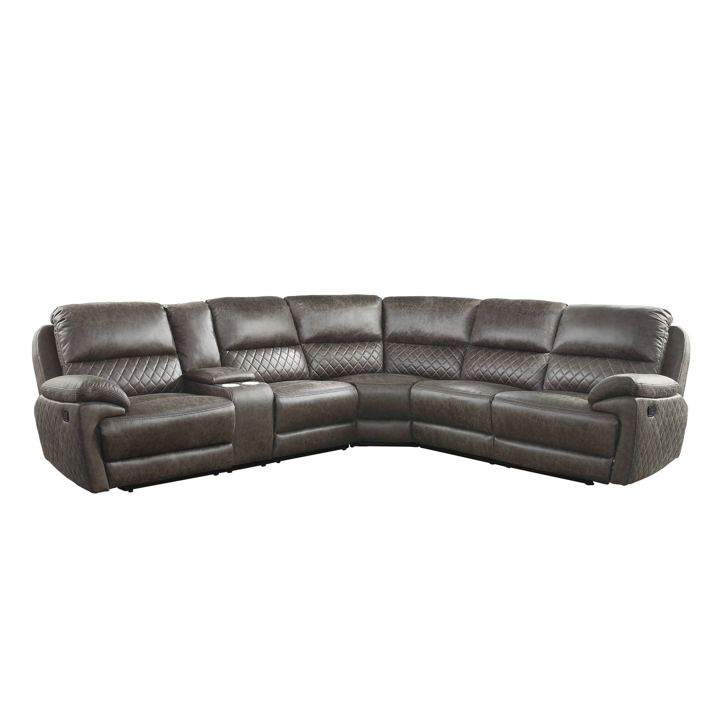 Brown Recliner Sectional