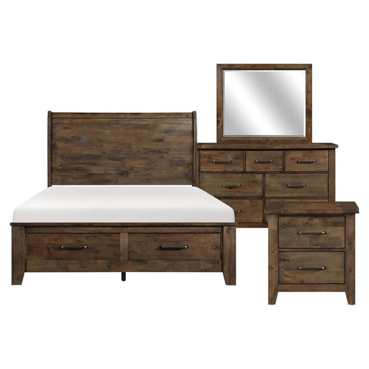 Rustic 4-Piece Queen Bedroom Set