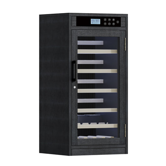 LED Touch Screen Grape Wine Cooler - Black