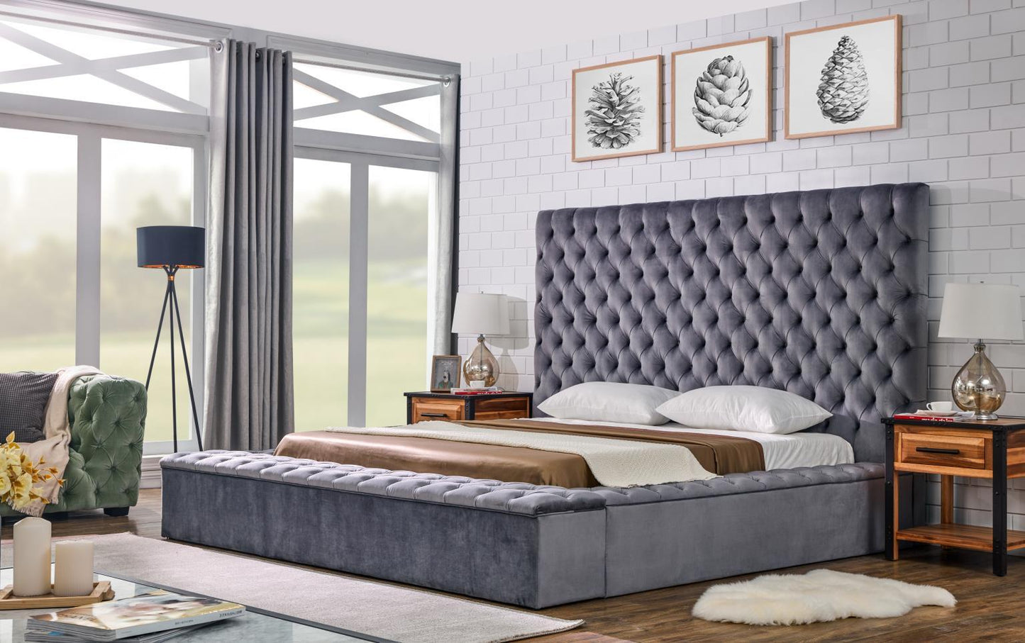 B563 - Velvet Bed