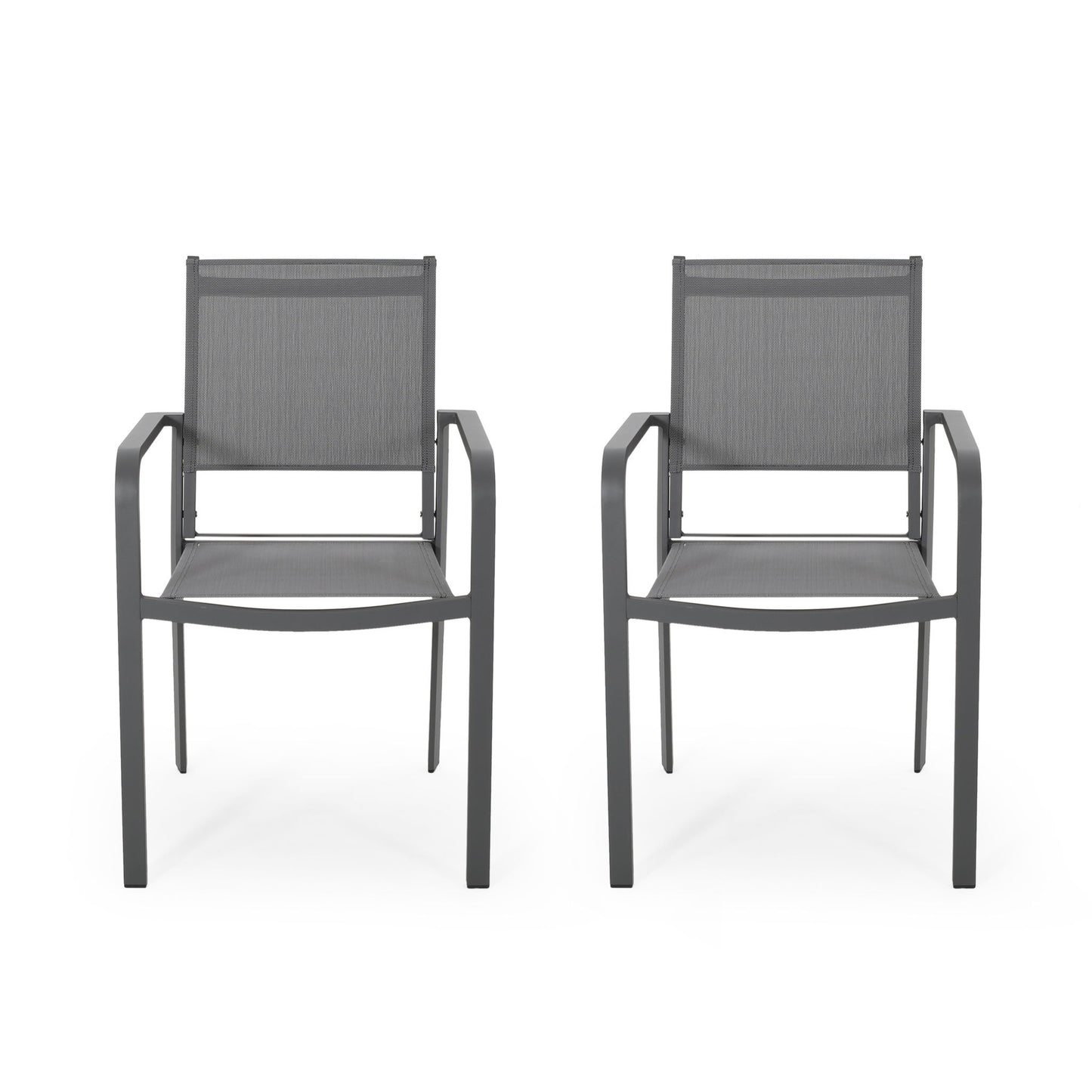 Waterfal - Outdoor Aluminum Dining Chair With Mesh Seat (Set of 2)