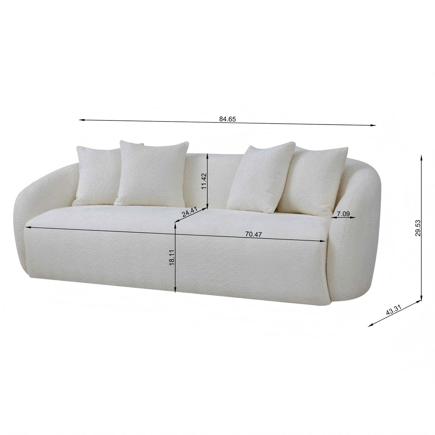Linden - Sofa - Ivory