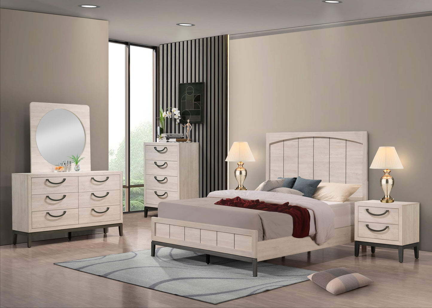 Veda Contemporary 5-Piece Queen Bedroom Set