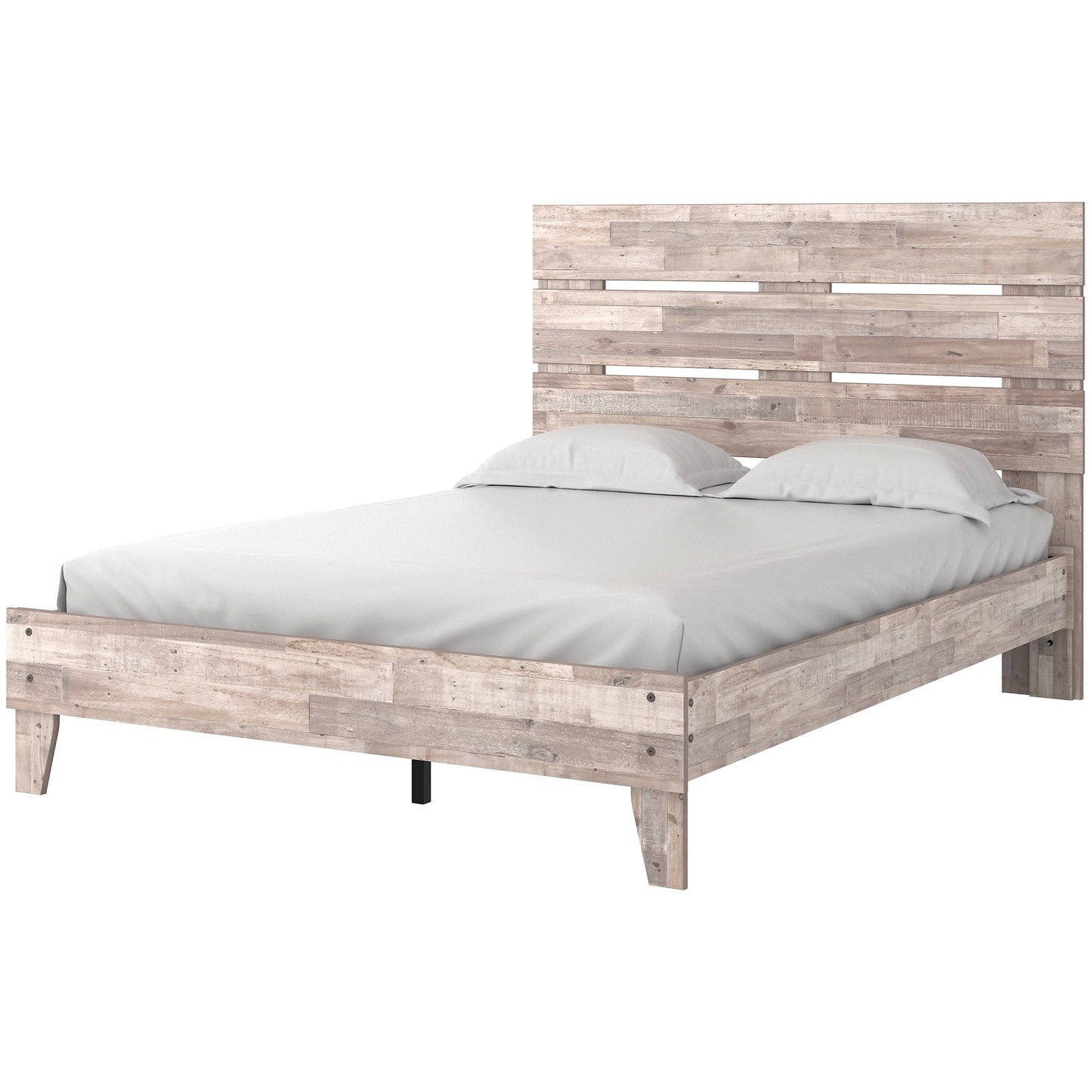 Rustic Queen Platform Bed with Headboard