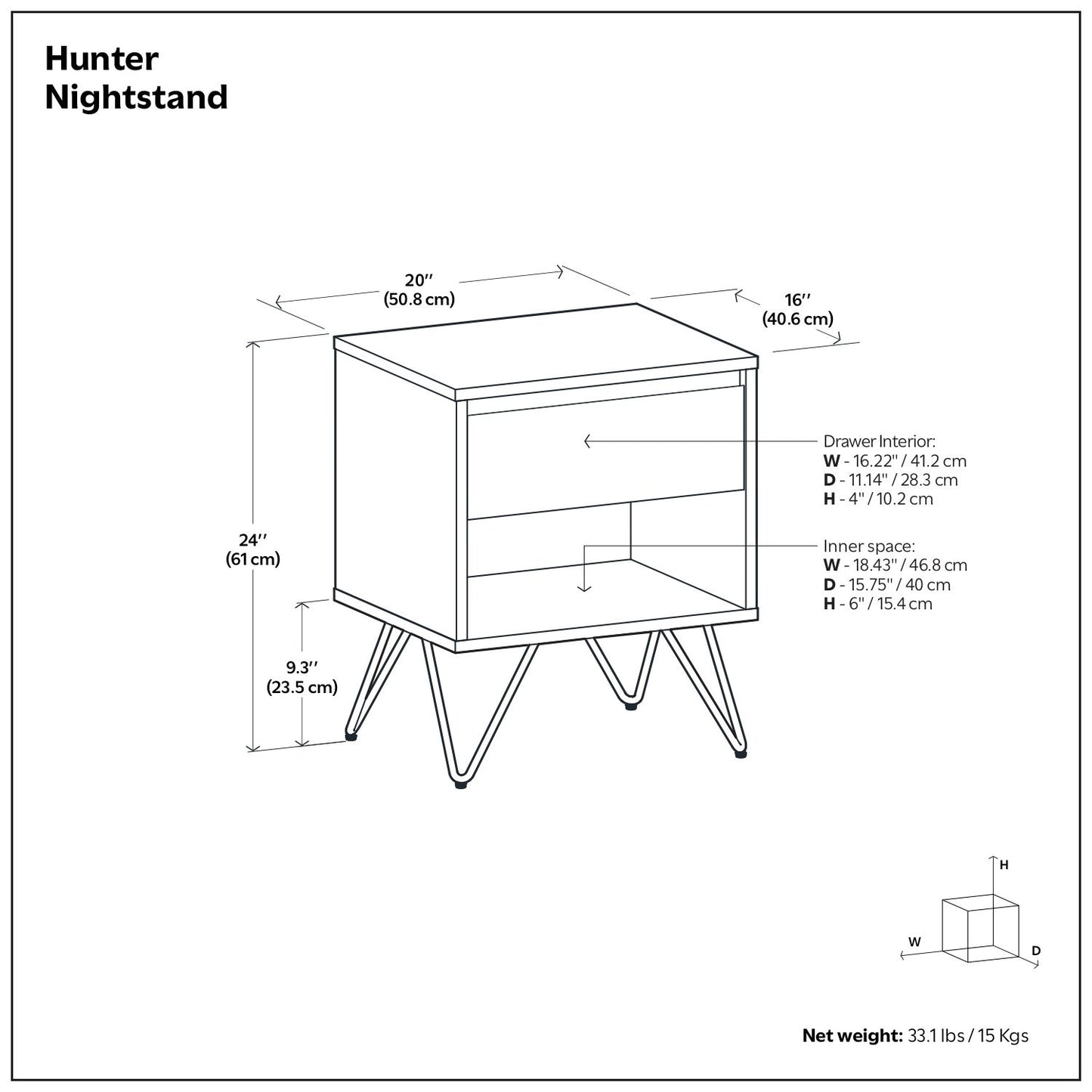 Hunter - Nightstand