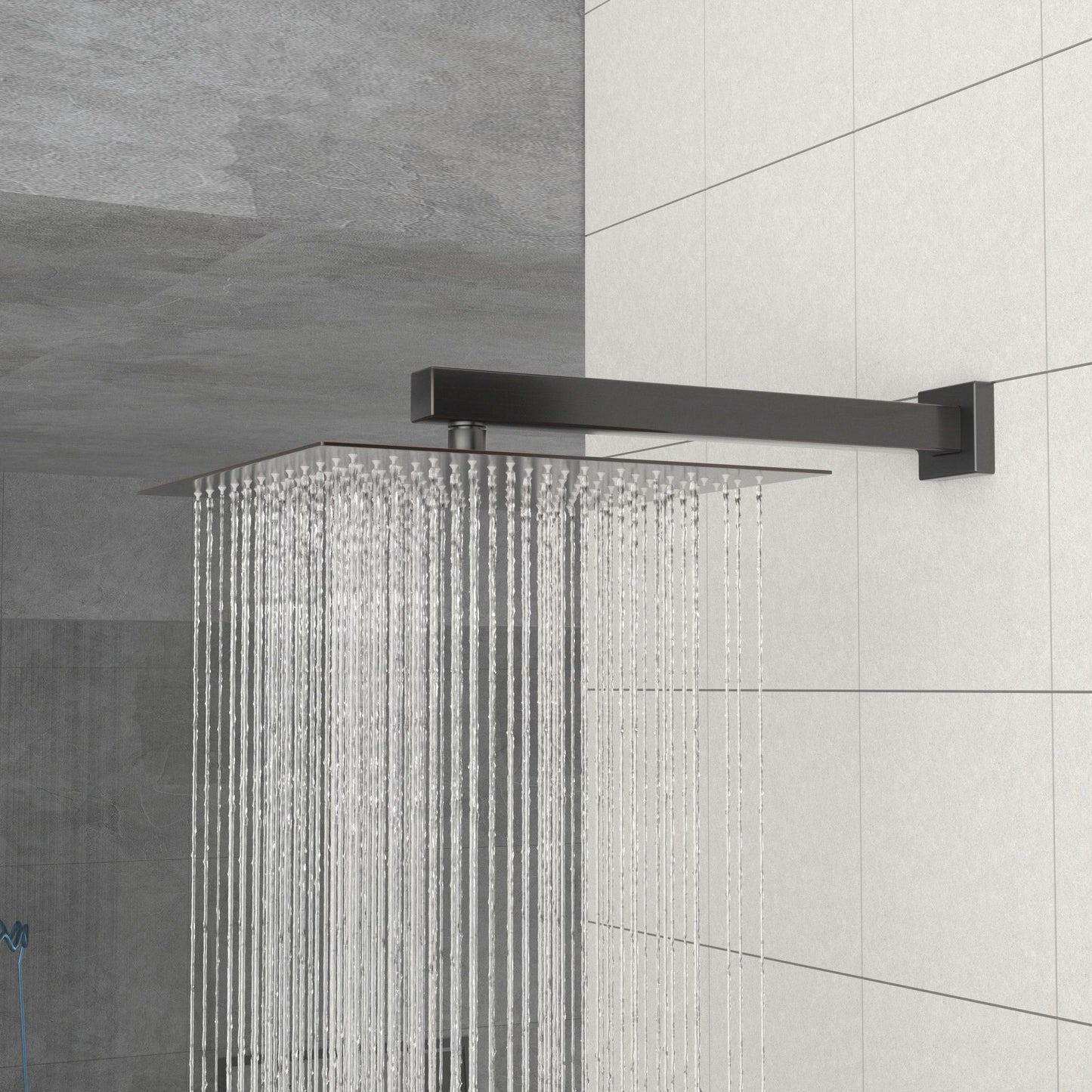 Luxury Rain Fixed Shower Head 12" Square Oil Rubbed Bronze Stainless Steel - Oil-Rubbed Bronze