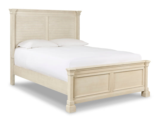 Queen Louvered Headboard Panel Bed