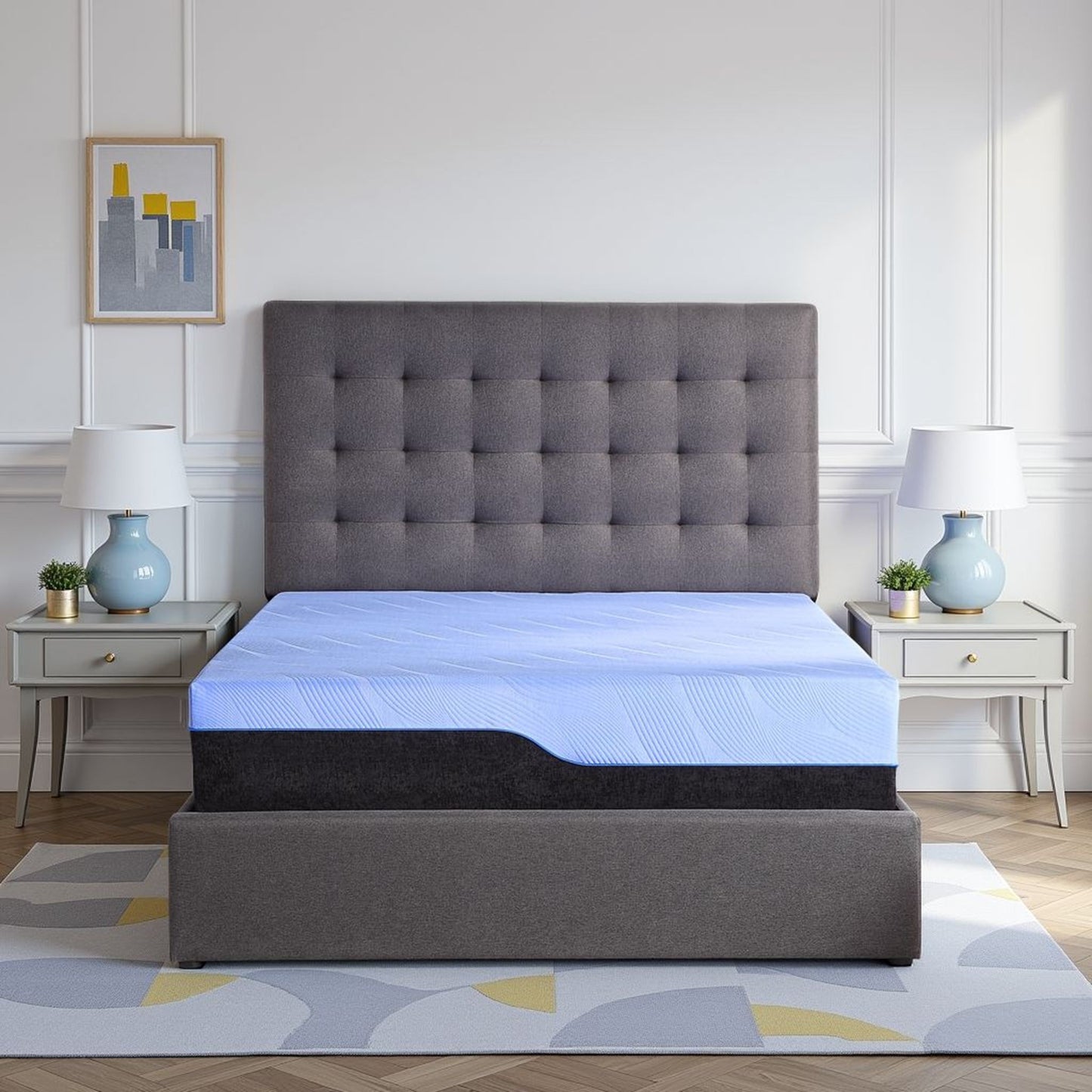 Refresh - 12" Hybrid Cooling Fast Responding Latex Foam And Coil Mattress