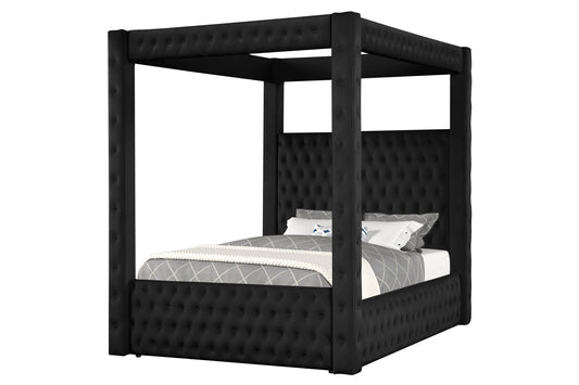 Annabelle Transitional Queen Canopy Bed - Black