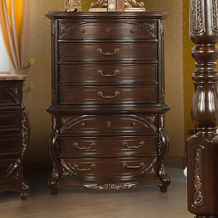 Traditional 2-Piece Bachelor Chest with 7 Drawers