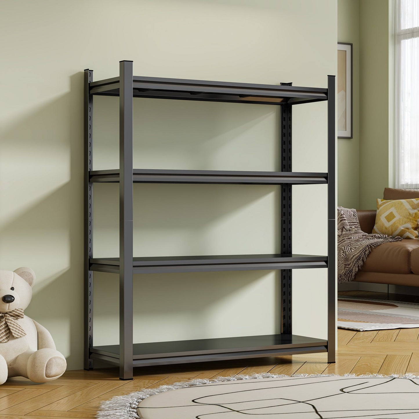 Tall Storage Shelf, Adjustable Height Storage Rack