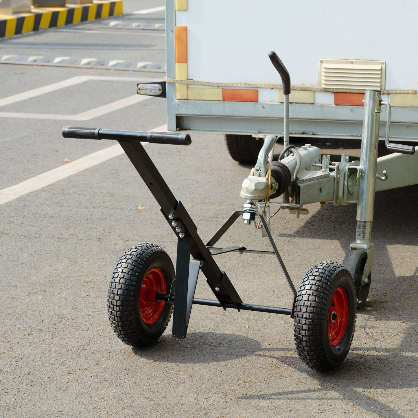 Heavy Duty Trailer Dolly With 2" Ball 1000 Lb Capacity For Easy Mobility - Black