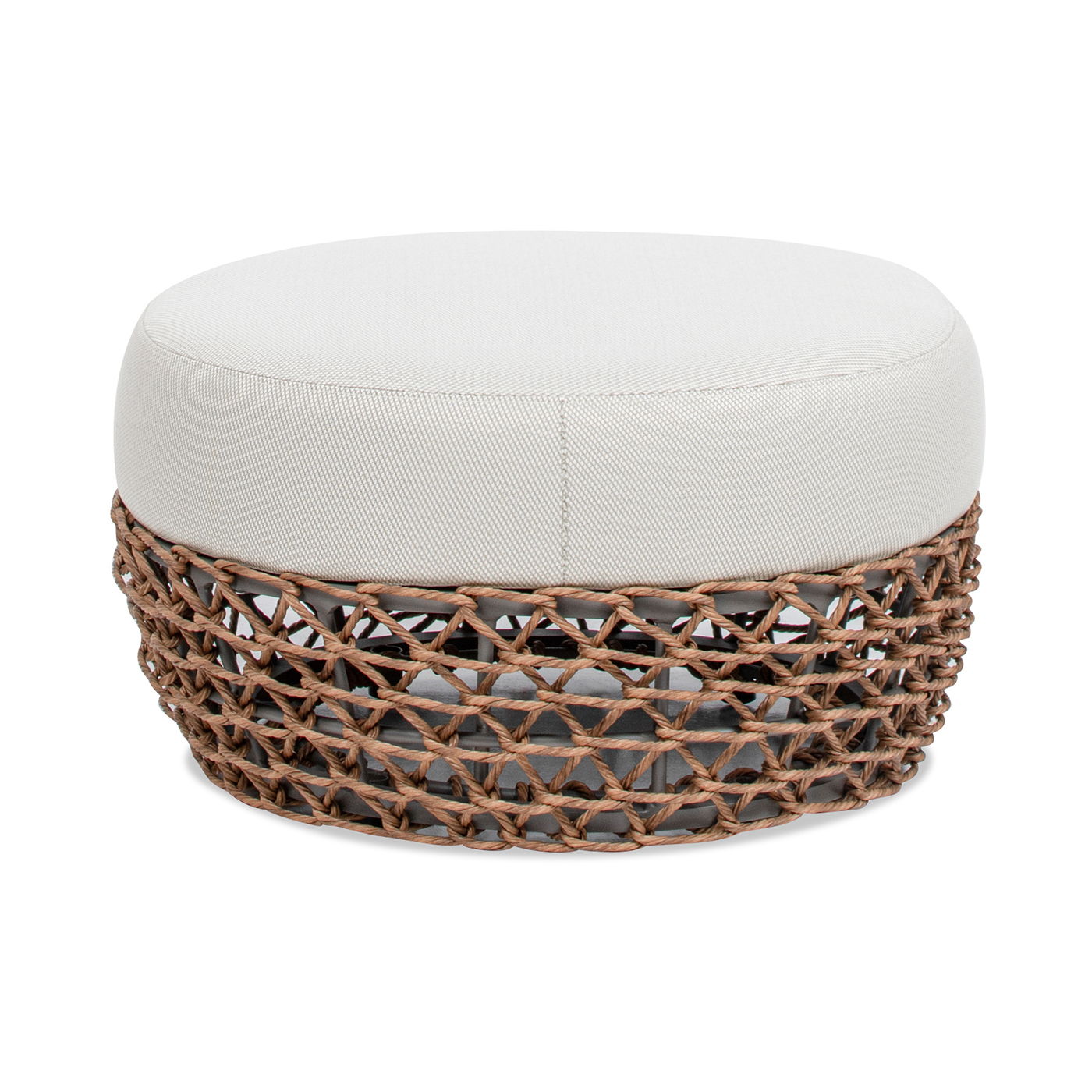 Willow - Round Upholstered Patio Ottoman