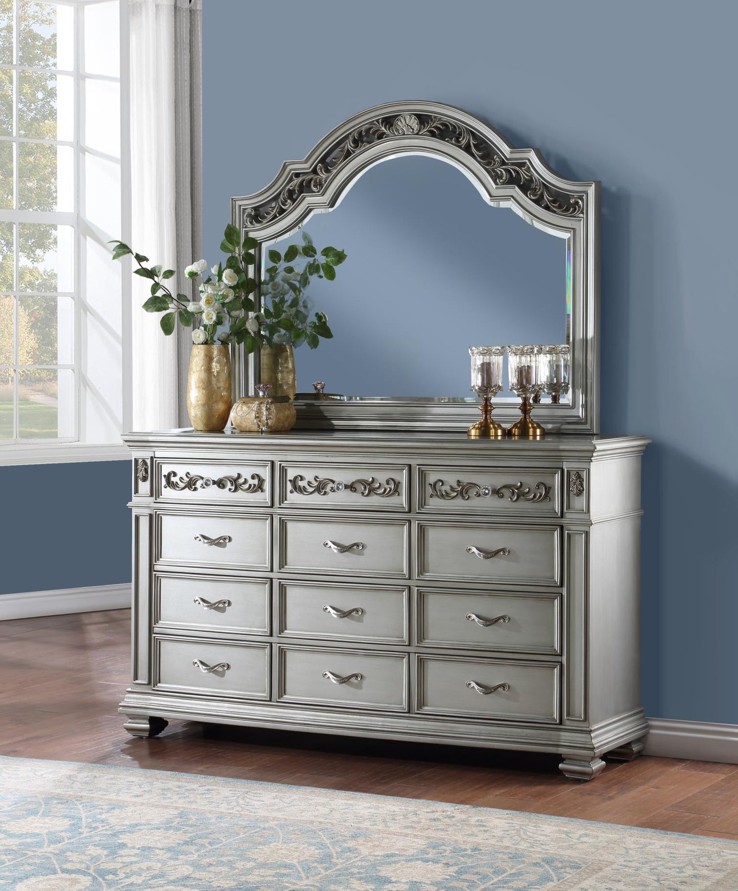 B062 - Dresser - Metallic Shimmer Silver
