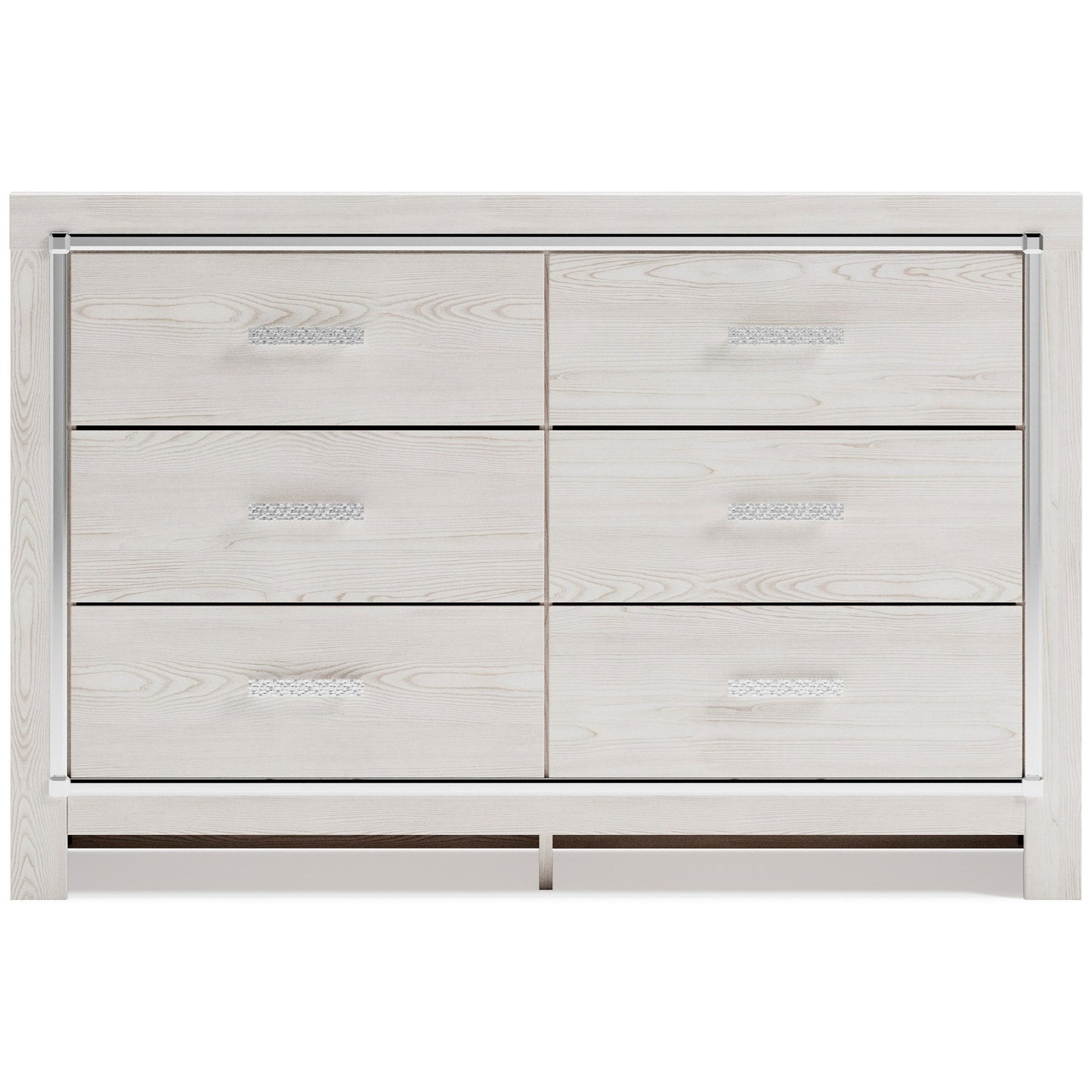 Glam 6-Drawer Dresser with Chrome Finish Accents