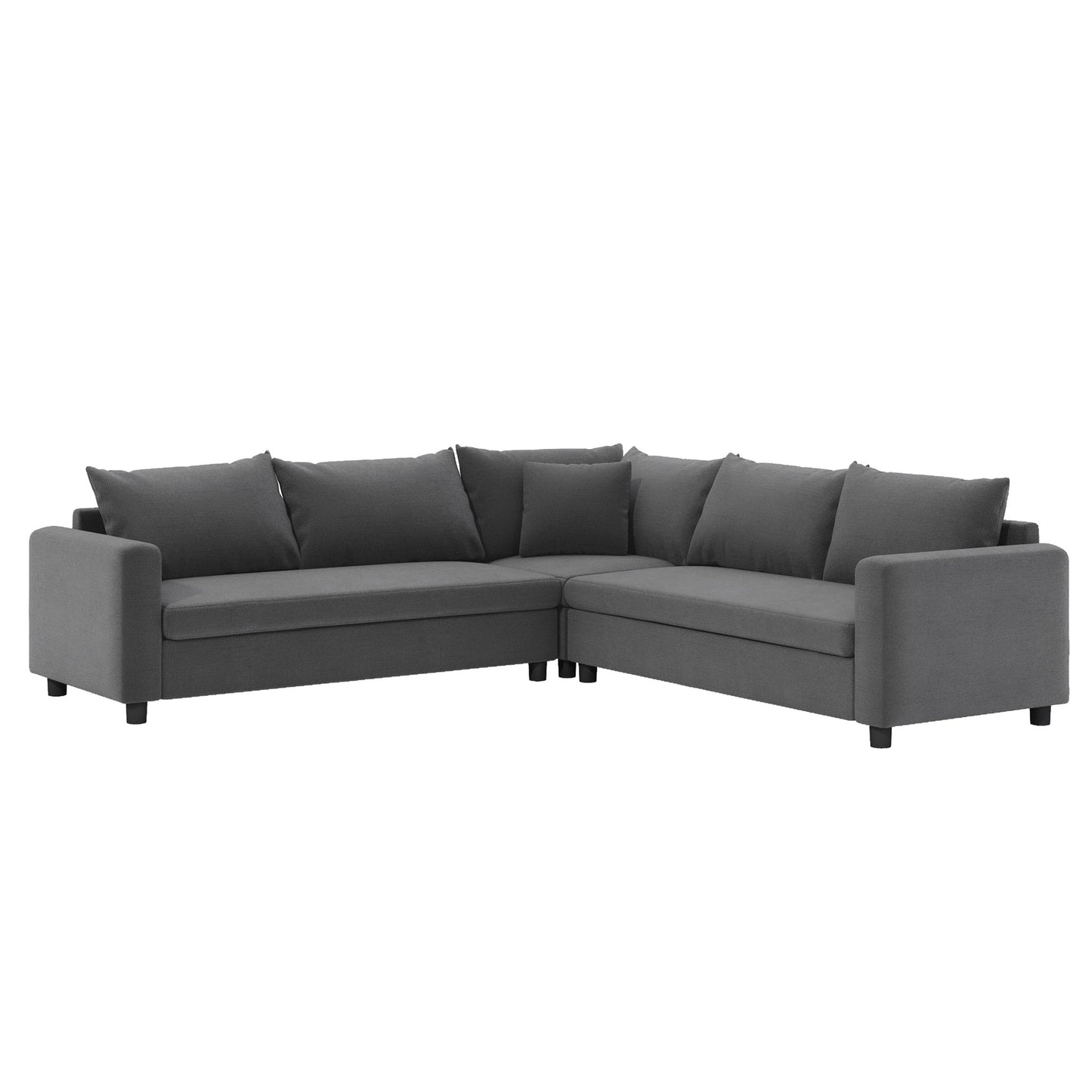 Modern Modular Sectional Oversized Couch Set With Pillows, Minimalist Style Wide Seat Comfy Sofa