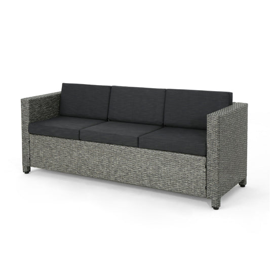 Thalassa - Outdoor 3 Seater Sofa With Removable Cushions And Steel Frame