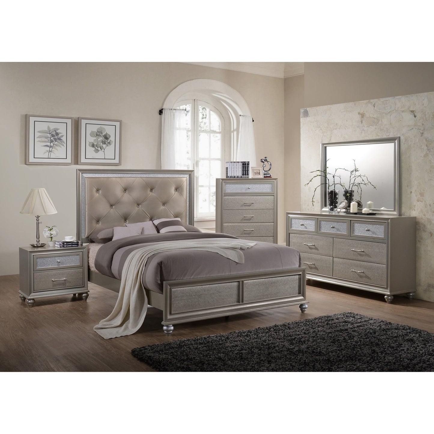 Glam Chest with Two-Toned Drawer Fronts