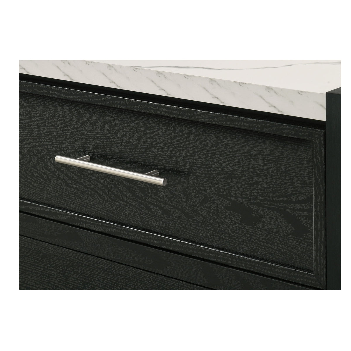 6 Drawers Dresser - Black / White