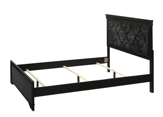 Queen Bed with Upholstered Headboard