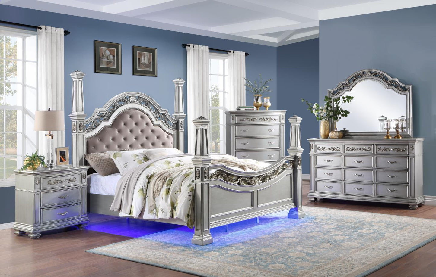 B062 - Dresser - Metallic Shimmer Silver