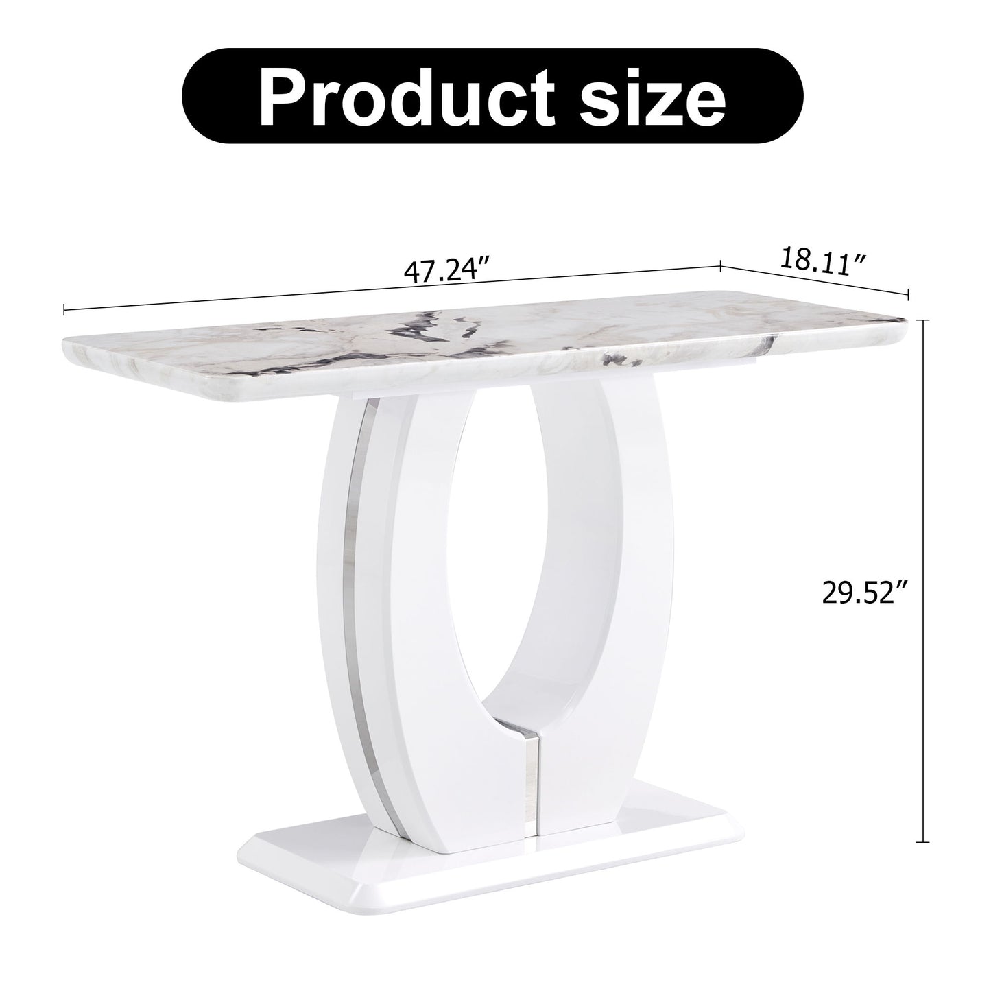 Modern Minimalist Rectangular Counter Bar Table