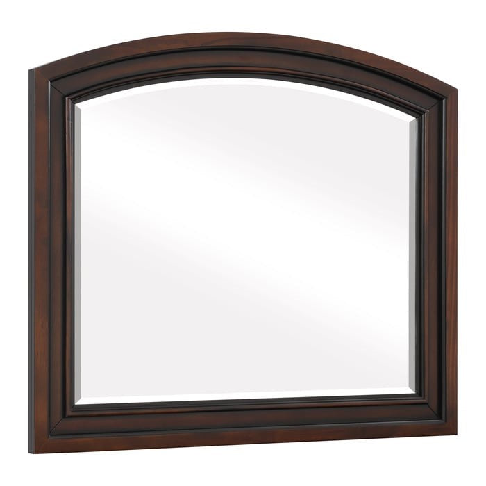 Wooden Framed Mirror with Beveled Edge