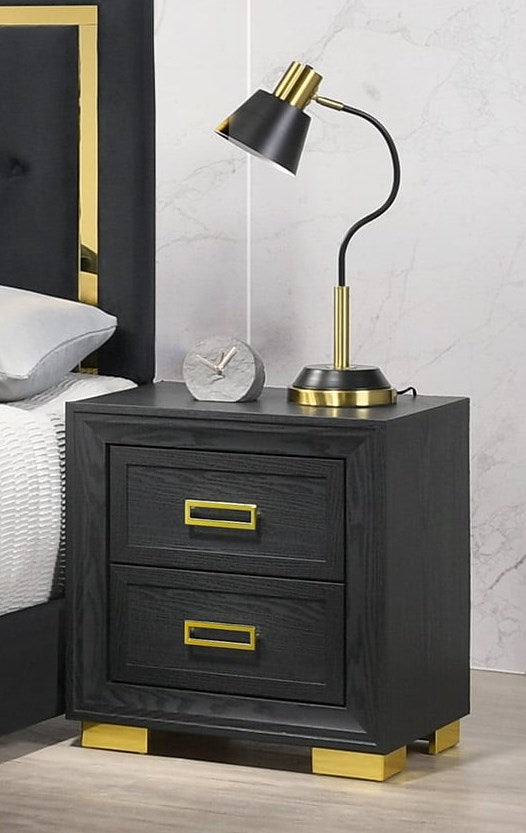 Contemporary Glam 2-Drawer Nightstand