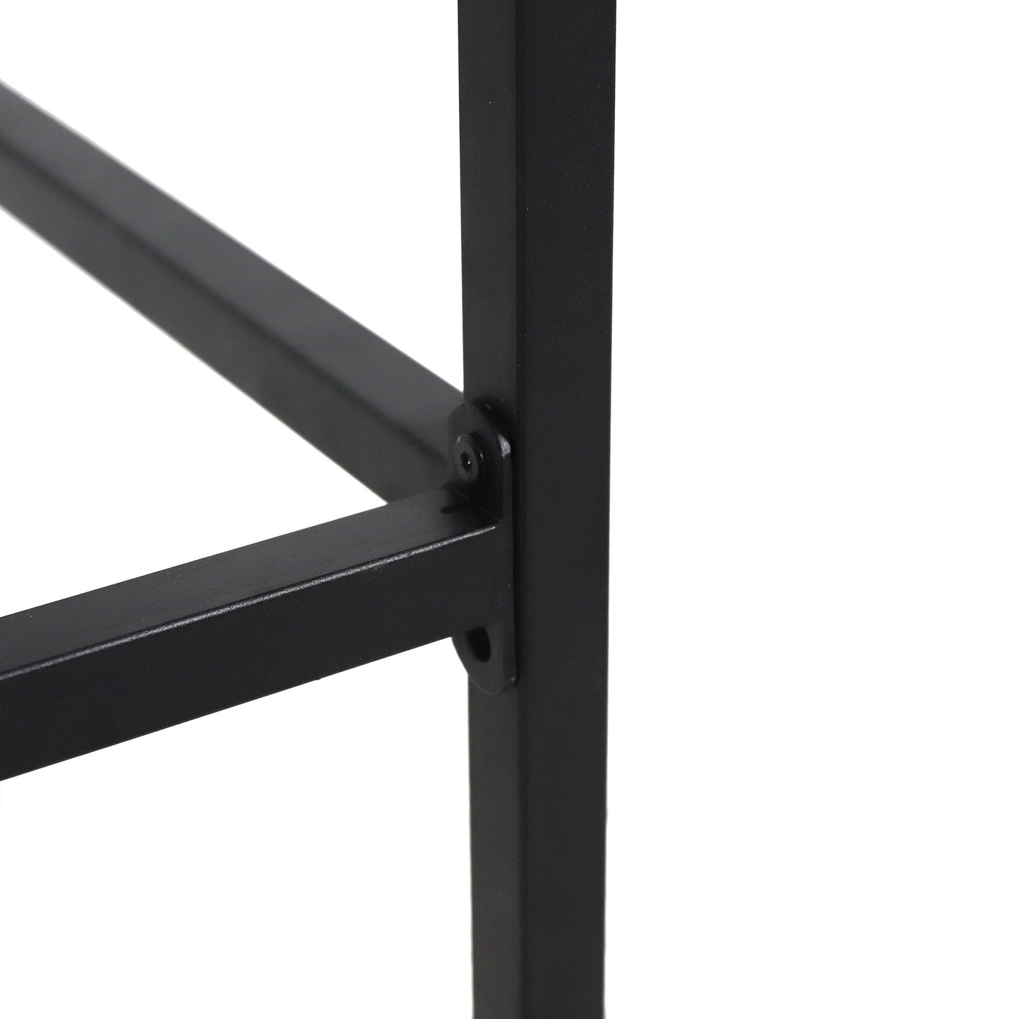 Outdoor Bar Stool With Slat Design And Metal Frame (Set of 2)