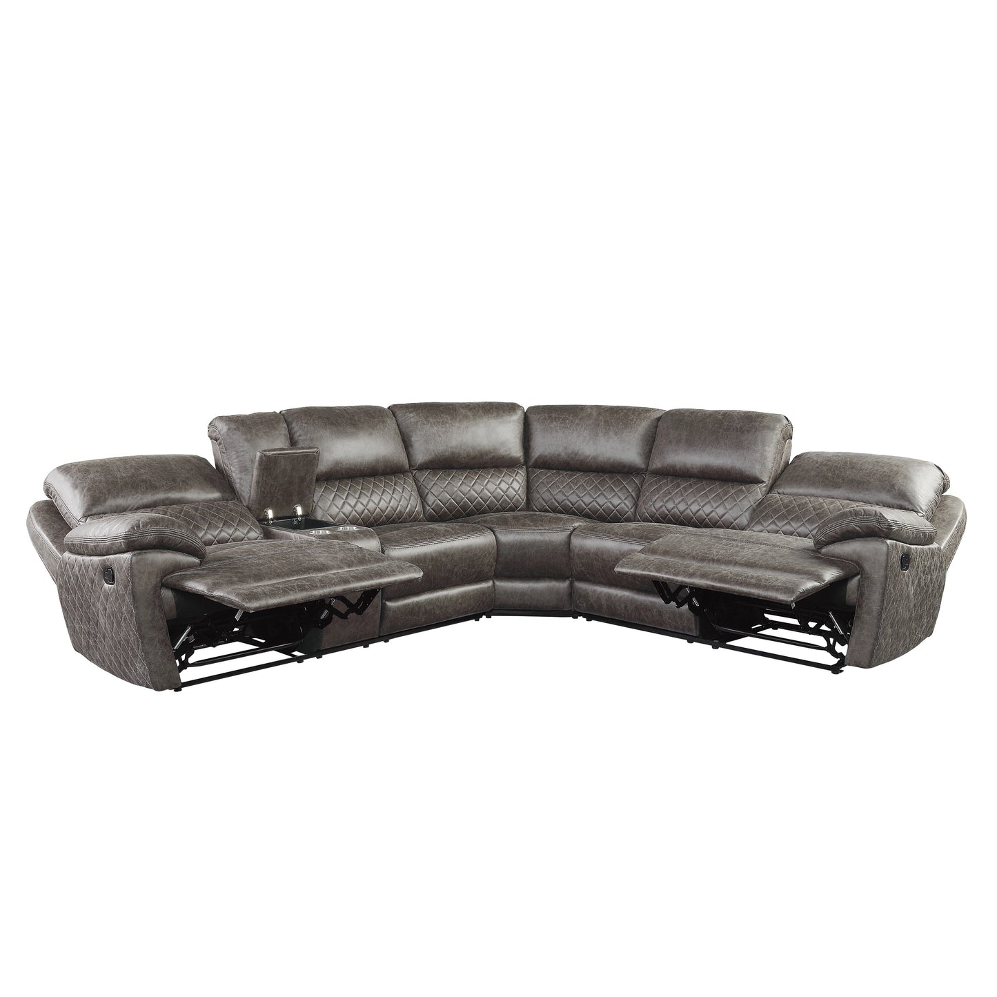 Brown Recliner Sectional