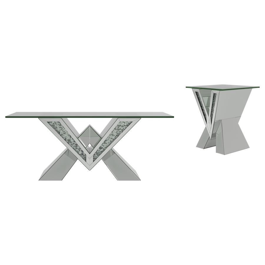 Taffeta - Mirrored Coffee Table Set