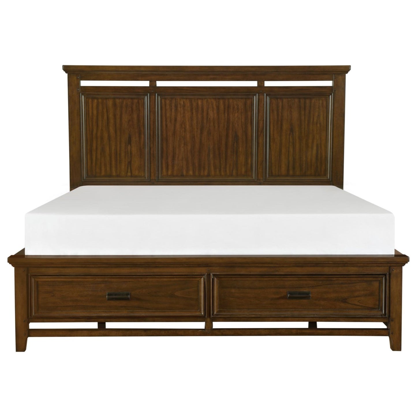 Queen Platform Bed with Footboard Storage