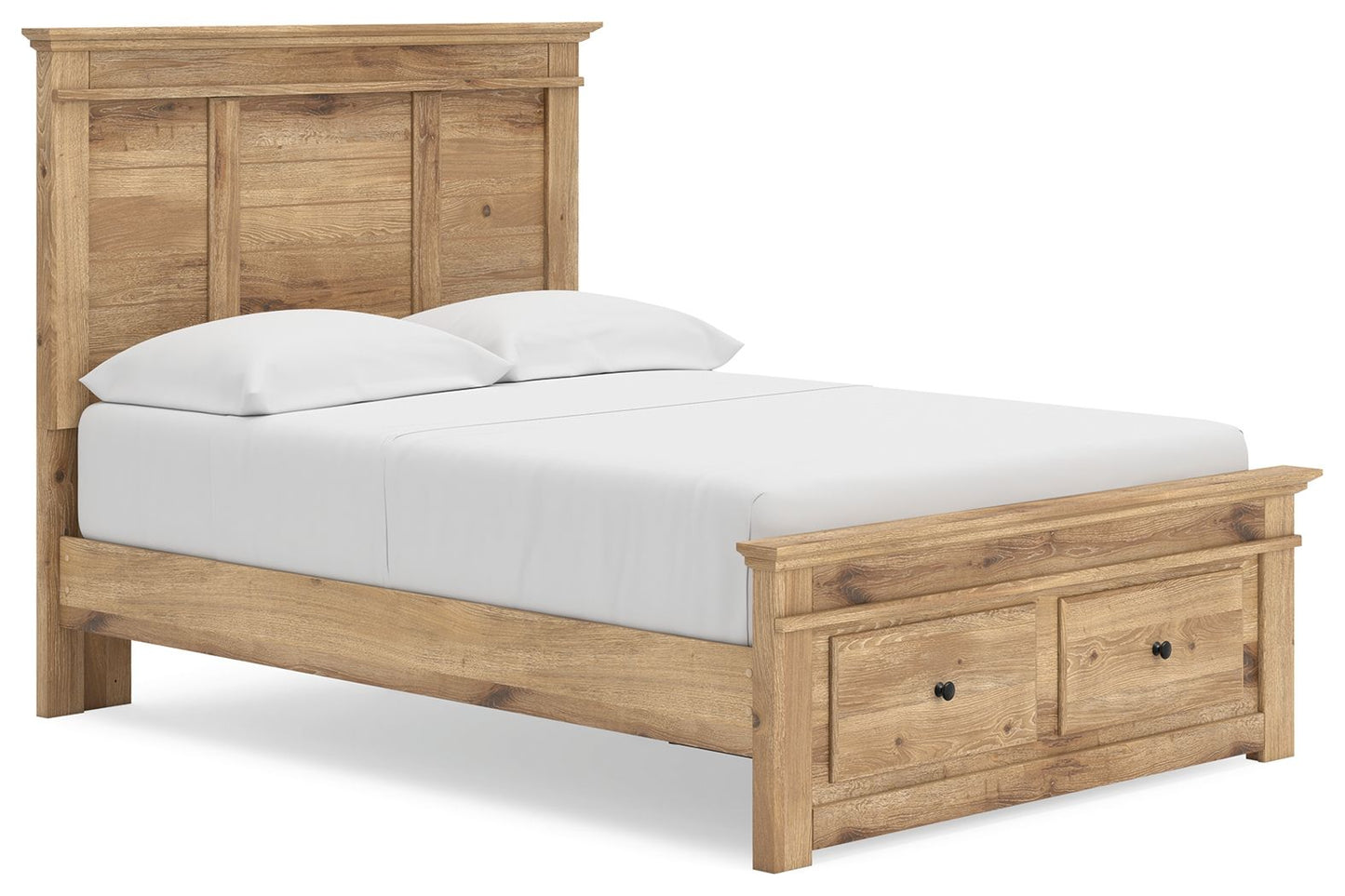 Makidern - Panel Storage Bed With Storage Footboard