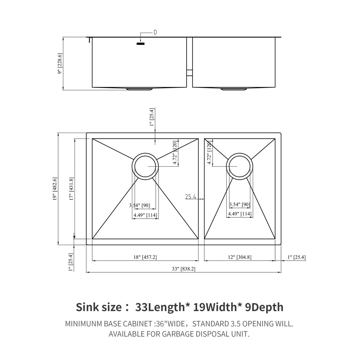 Modern Double Bowl Undermount Sink Design With 10" Deep Basins