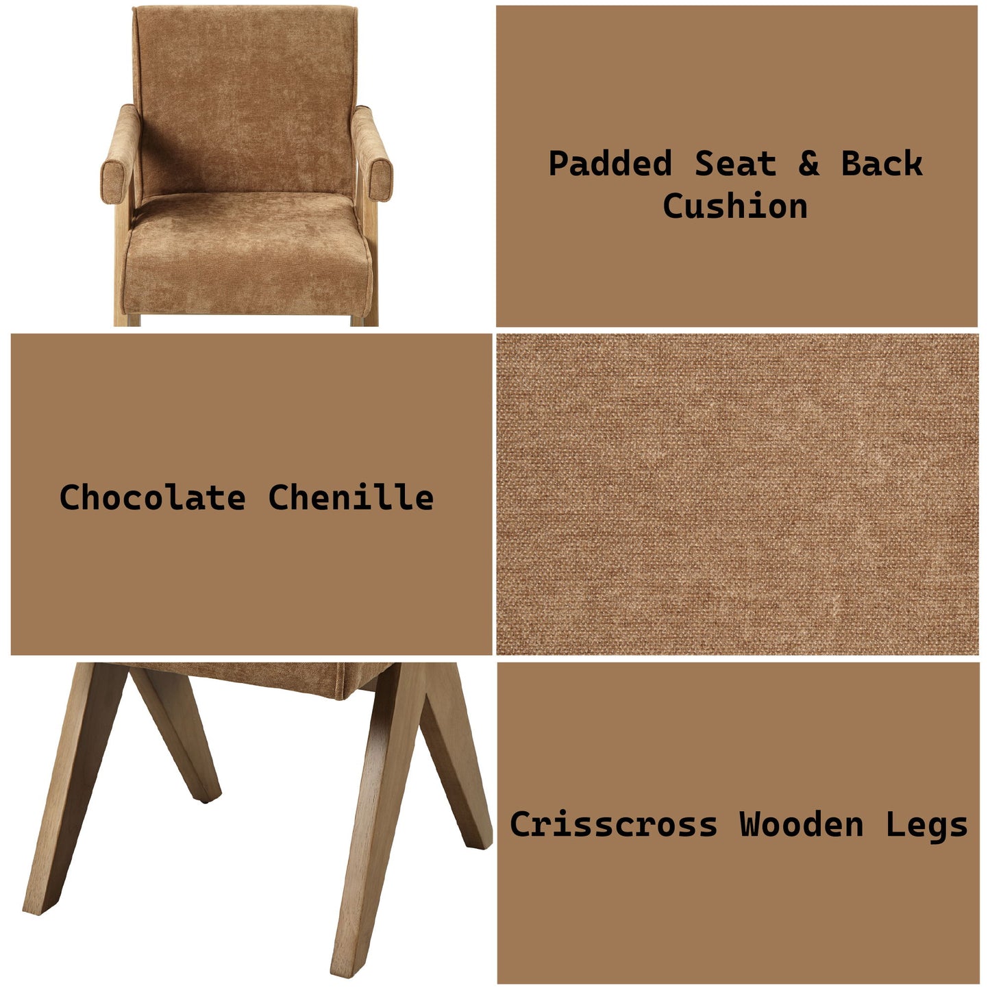 Zoey - Arm Chair (Set of 2) - Chocolate