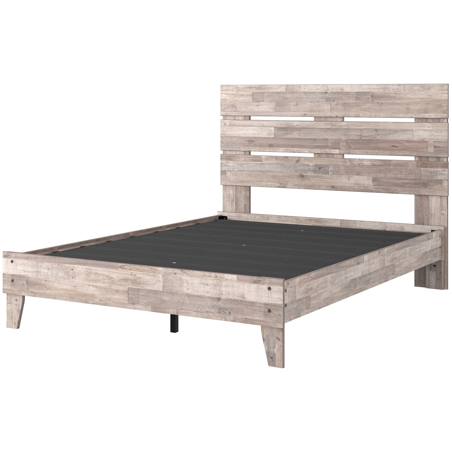 Rustic Queen Platform Bed with Headboard