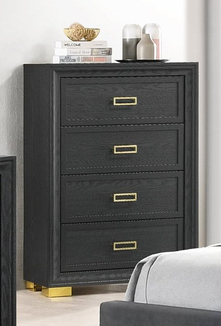 Contemporary Glam 4-Drawer Bedroom Chest