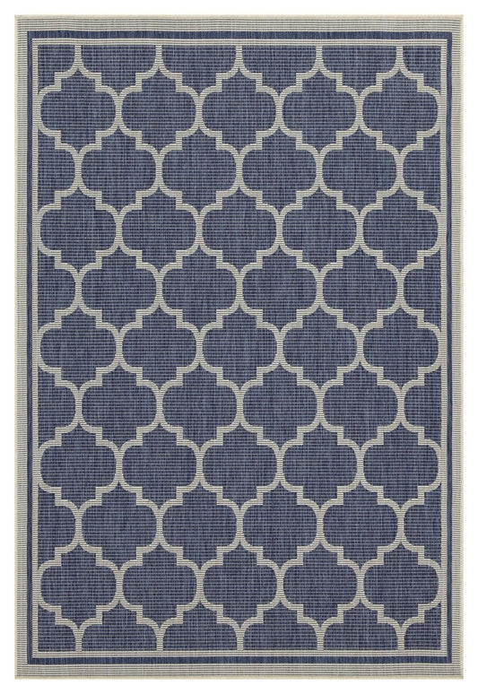 Sunshine - 5'3" X 7'3" Indoor, Outdoor Area Rug Polypropylene - Blue