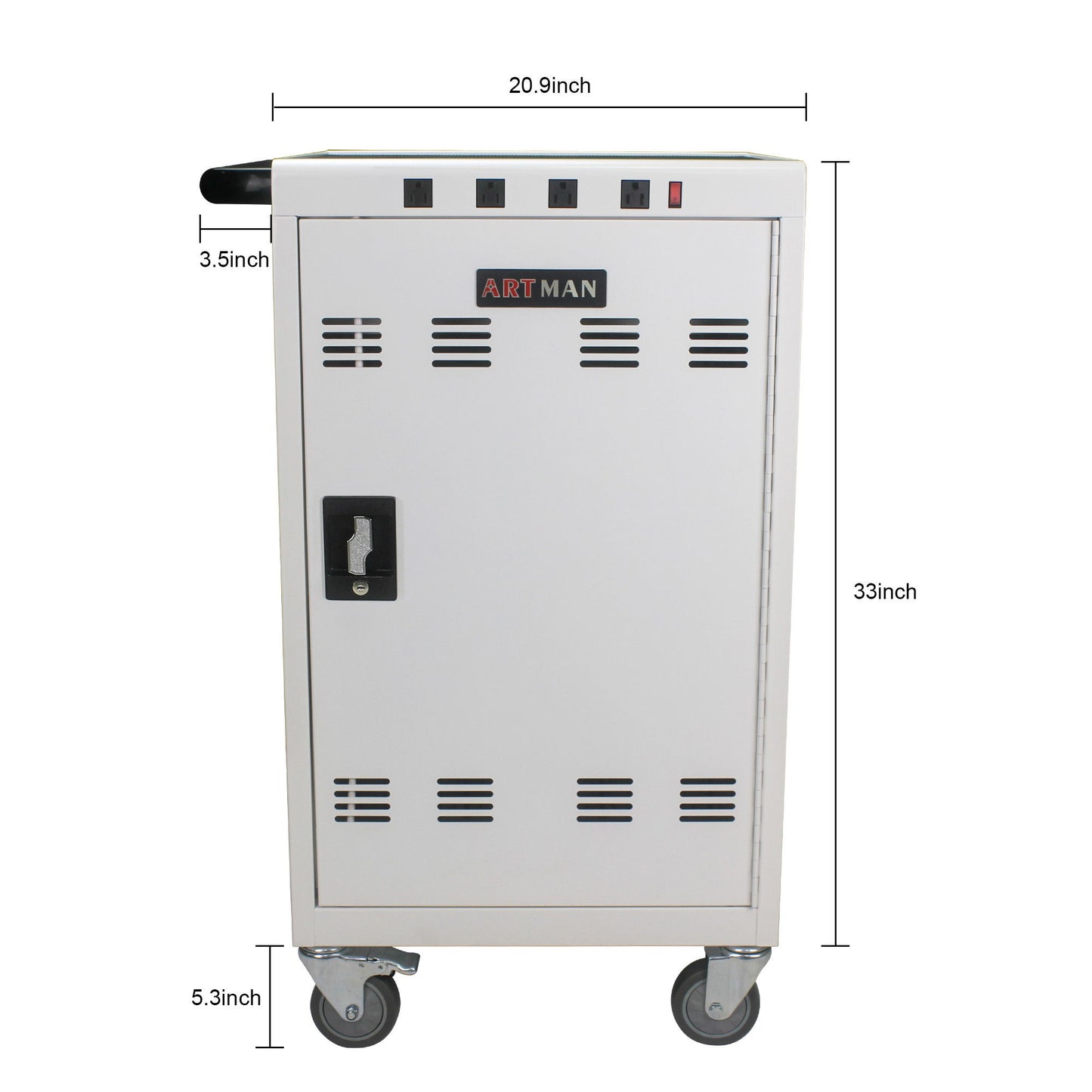 Mobile Charging Cart For Tablets Laptops 35, Device Capacity Matt Metal