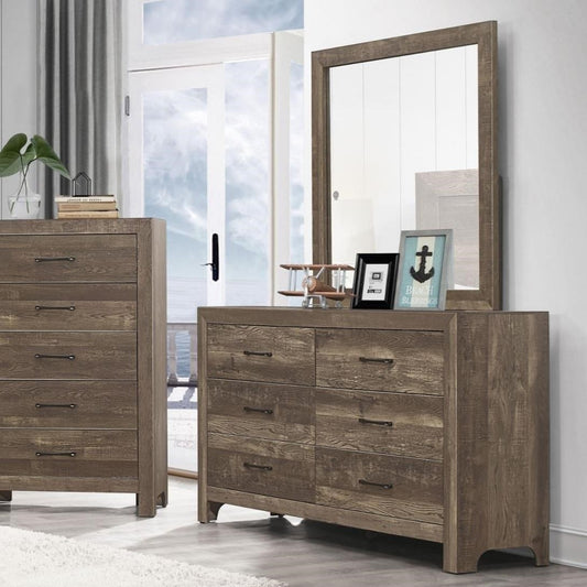 Rustic Modern Dresser and Mirror Set